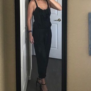 Bebe 100% Silk Capri Jumpsuit